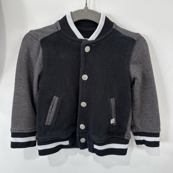 Sovereign Code Other - Sovergein Code Toddler Black and Gray Varsity Jacket - 12M